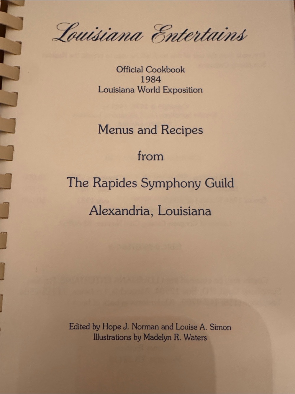 Louisiana Entertains Official Cookbook 1984 Louisiana World Exposition - Picture 2 of 6